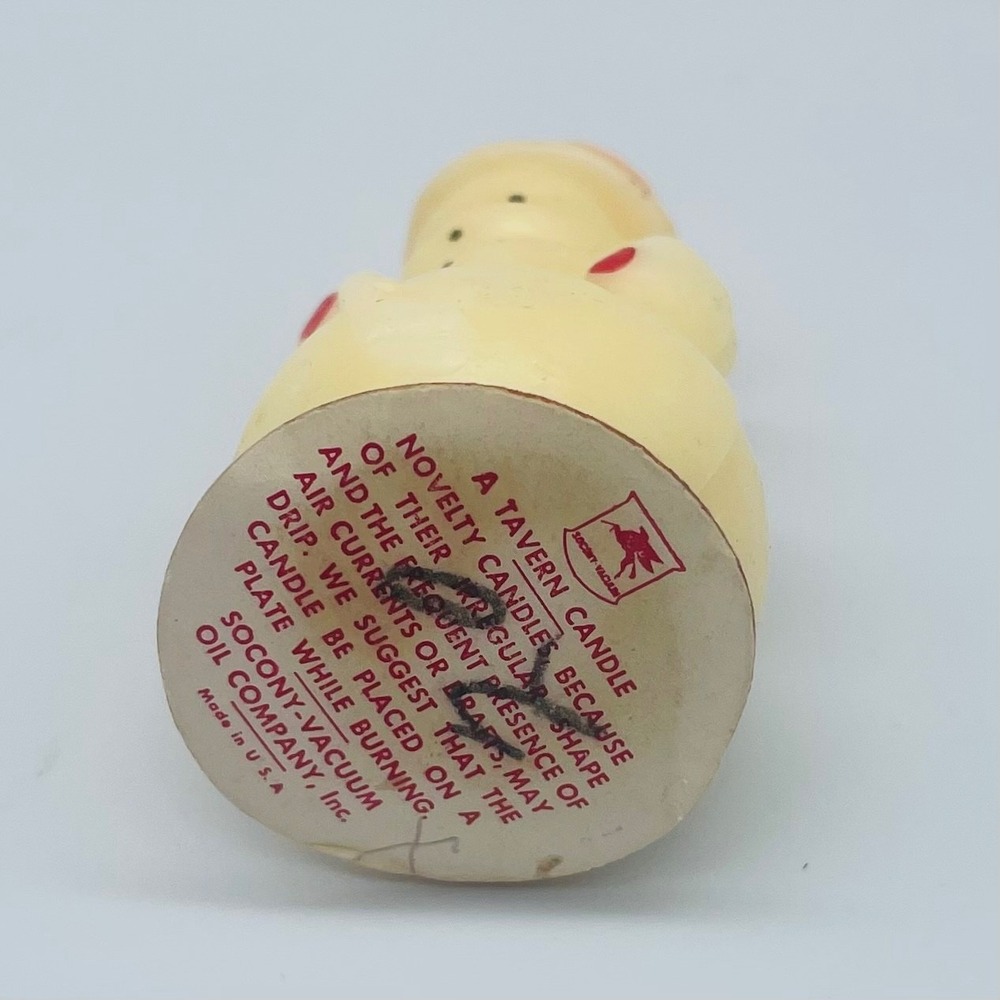 Antique Socony Vacuum Oil Company Snowman Candle - Picture 5 of 5